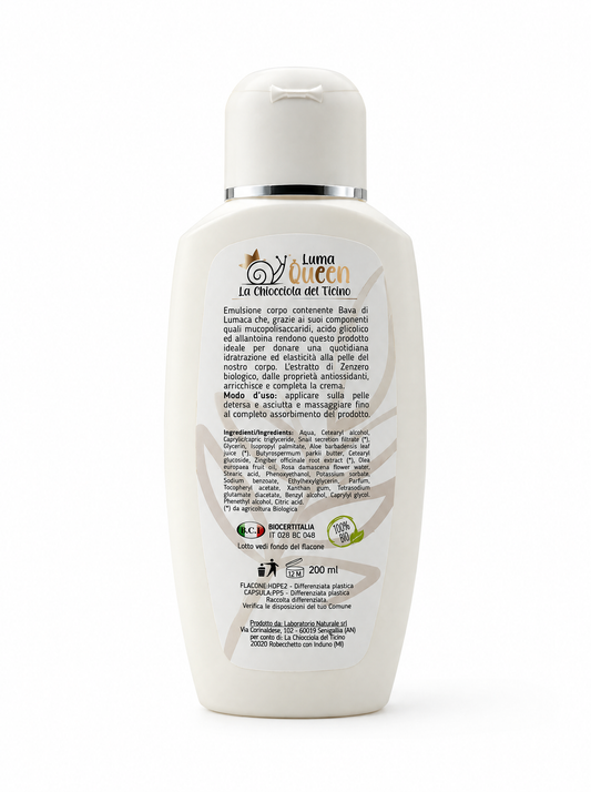 Crema Corpo alla Bava di Lumaca e Zenzero